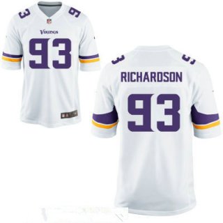 Men's Minnesota Vikings #93 Sheldon Richardson White Road Stitched NFL Nike Game Jersey