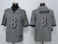 Nike Baltimore Ravens #8 LaMar Jackson Gray Gridiron Gray Vapor Untouchable Limited Jersey