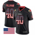 Nike Arizona Cardinals #40 Pat Tillman Black Men's Stitched NFL Limited Rush USA Flag Jersey