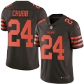 Nike Browns #24 Nick Chubb Brown Men's Stitched NFL Limited Rush Jersey