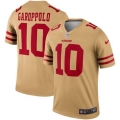 Nike San Francisco 49ers 10 Jimmy Garoppolo Gold Inverted Legend Jersey