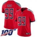 Nike Titans #99 Jurrell Casey Red Men's Stitched NFL Limited Inverted Legend 100th Season Jersey