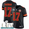 Nike Chiefs #17 Mecole Hardman Black Super Bowl LIV 2020 Men's Stitched NFL Limited Rush Jersey
