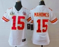 Women's Kansas City Chiefs #15 Patrick Mahomes White 2021 Super Bowl LV Vapor Untouchable Stitched Nike Limited NFL Jersey