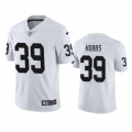 Men's Las Vegas Raiders #39 Nate Hobbs White Vapor Limited Jersey