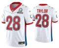 Men's Indianapolis Colts #28 Jonathan Taylor White 2022 Pro Bowl Vapor Untouchable Stitched Limited Jersey