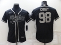 Men's Las Vegas Raiders #98 Maxx Crosby Black Stitched MLB Flex Base Nike Baseball Jersey