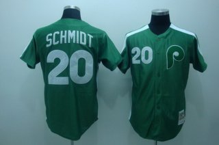 Philadelphia Phillies #20 Mike Schmidt 1981 St. Patrick's Day Green Throwback Jersey
