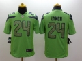 Nike Seattle Seahawks #24 Marshawn Lynch Green Limited Jersey