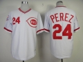 Cincinnati Reds #24 Tony Perez 1974 White Throwback Jersey