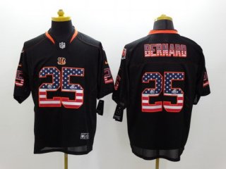 Nike Cincinnati Bengals #25 Giovani Bernard 2014 USA Flag Fashion Black Elite Jersey