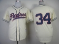San Diego Padres #34 Rollie Fingers 1948 Cream Jersey