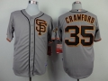 San Francisco Giants #35 Brandon Crawford Gray SF Edition Jersey