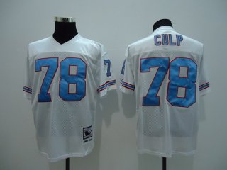 Houston Oilers #78 Cuyley Culp White Throwback Jersey