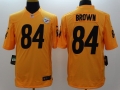 Nike Pittsburgh Steelers #84 Antonio Brown Yellow Limited Jersey