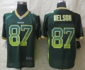 Nike Green Bay Packers #87 Jordy Nelson Drift Fashion Green Elite Jersey
