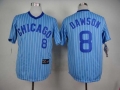 Men's Chicago Cubs #8 Andre Dawson 1988 Light Blue Majestic Jersey