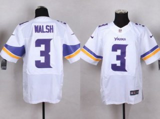 Men's Minnesota Vikings #3 Blair Walsh 2013 Nike White Elite Jersey