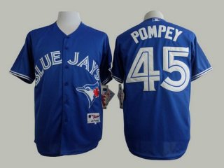 Men's Toronto Blue Jays #45 Dalton Pompey Blue Jersey