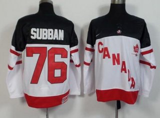 2014-15 Men's Team Canada #76 P.K. Subban White 100TH Anniversary Jersey