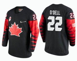 Men Canada Team #22 Eric O Dell Black 2018 Winter Olympics Jersey