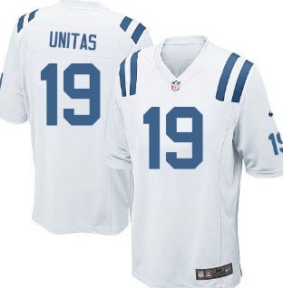 Nike Indianapolis Colts #19 Johnny Unitas White Elite Jersey