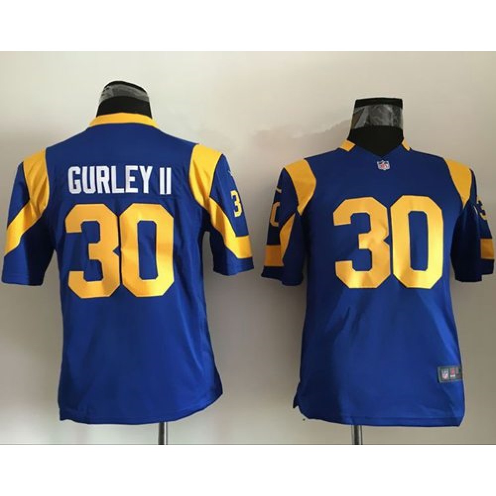 Nike Rams #30 Todd Gurley II Royal Blue Alternate Youth Stitched NFL Elite Jersey