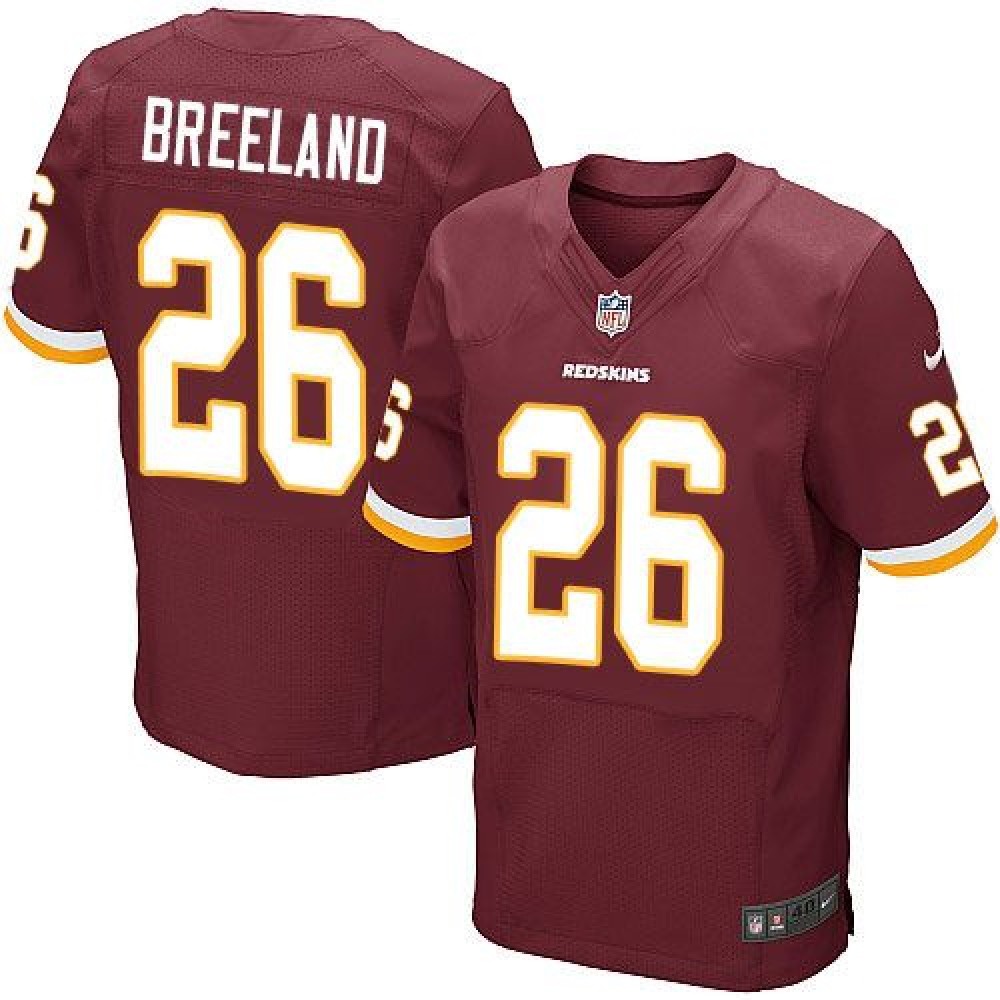 Nike Redskins #26 Bashaud Breeland Burgundy Red Team Color Men's Stitched NFL Elite Jersey