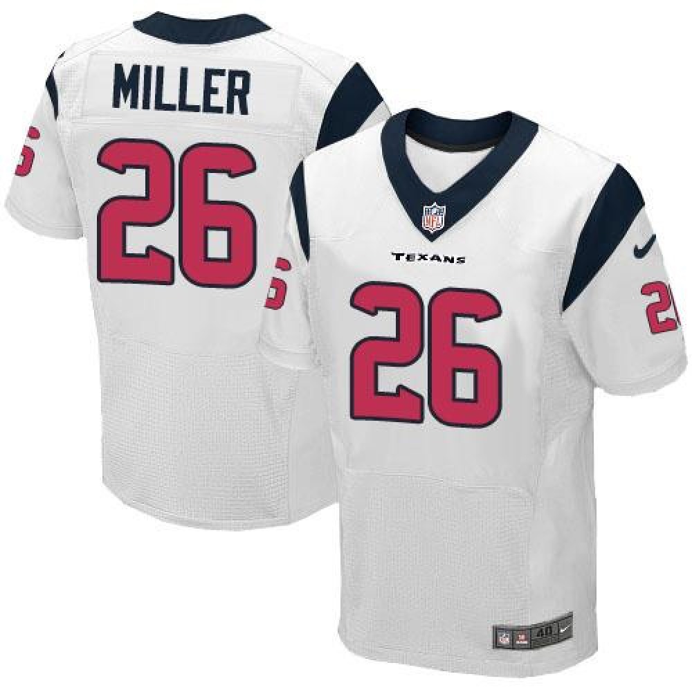 Nike Texans #26 Lamar Miller White Men's Stitched NFL Elite Jersey