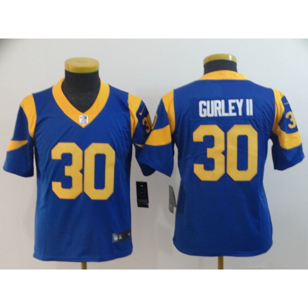 Youth Los Angeles Rams #30 Todd Gurley Royal Blue Vapor Untouchable Limited Stitched NFL Jersey