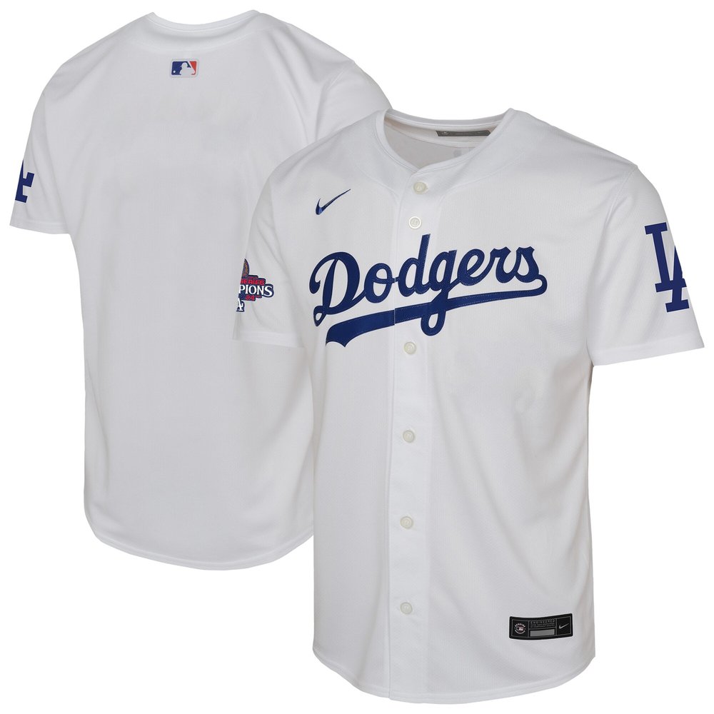 Youth Los Angeles Dodgers Nike White 2024 World Series Champions Home Limited Jersey