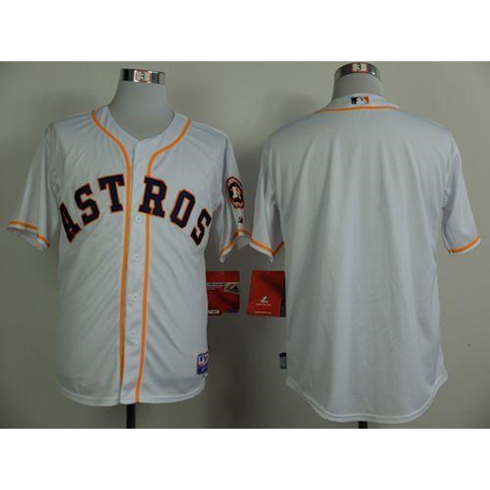 Astros Blank White Cool Base Stitched MLB Jersey