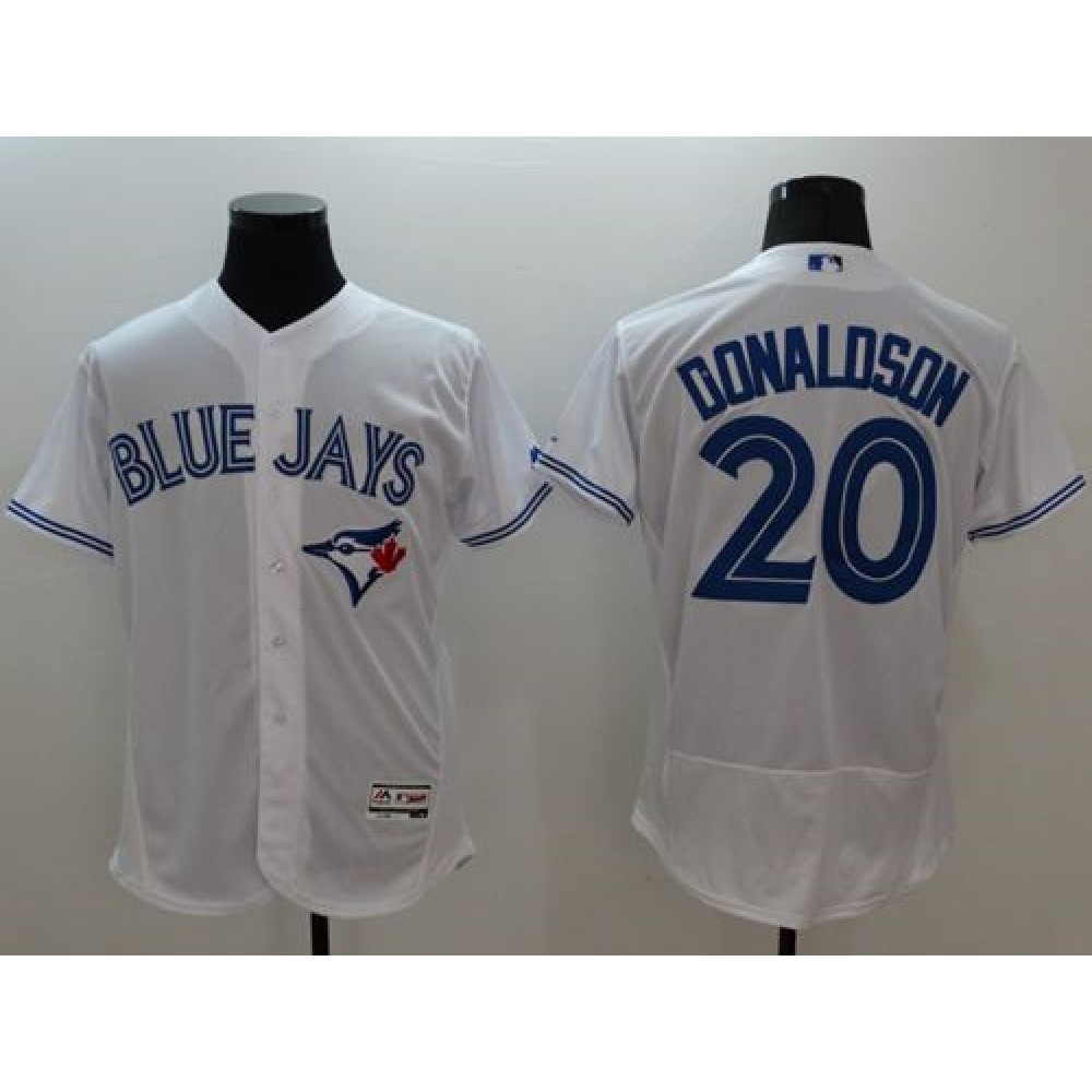 Blue Jays #20 Josh Donaldson White Flexbase Authentic Collection Stitched MLB Jersey