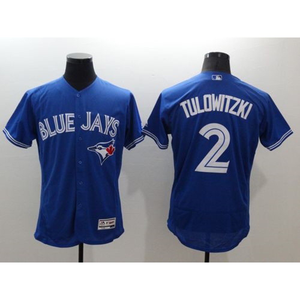 Blue Jays #2 Troy Tulowitzki Blue Flexbase Authentic Collection Stitched MLB Jersey