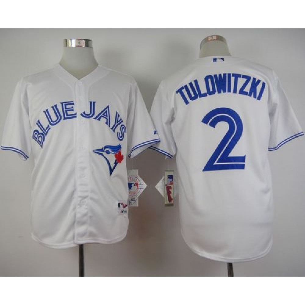 Blue Jays #2 Troy Tulowitzki White Cool Base Stitched MLB Jersey