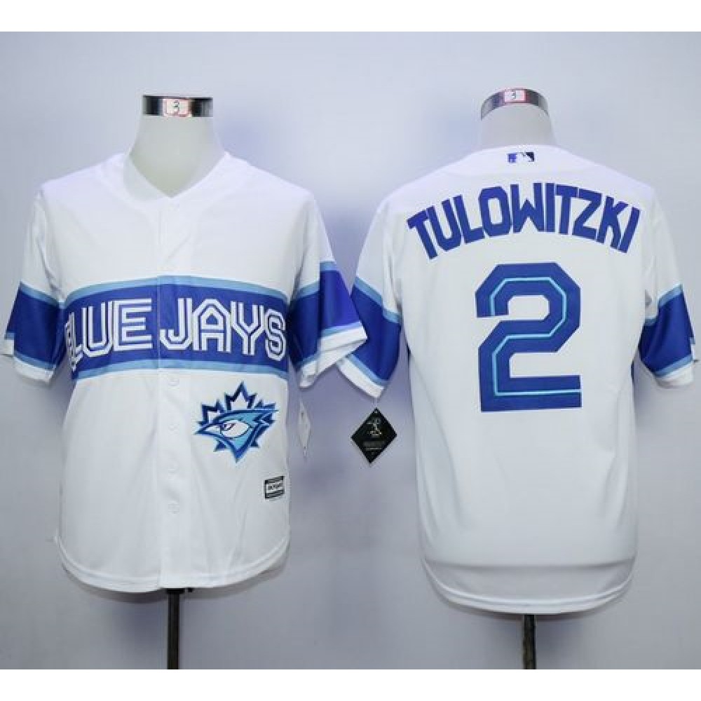 Blue Jays #2 Troy Tulowitzki White Exclusive New Cool Base Stitched MLB Jersey