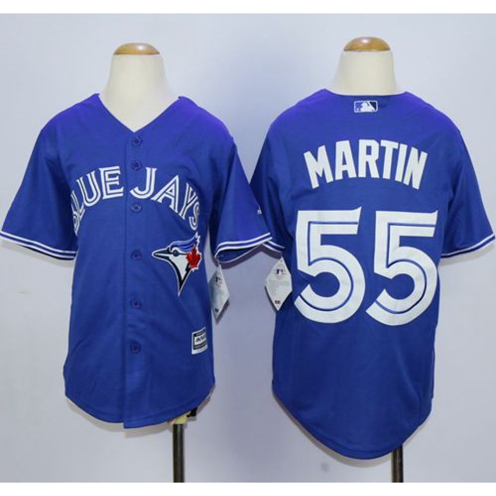 Blue Jays #55 Russell Martin Blue Cool Base Stitched Youth MLB Jersey