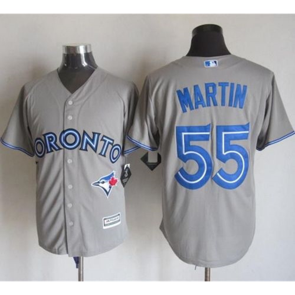 Blue Jays #55 Russell Martin Grey New Cool Base Stitched MLB Jersey