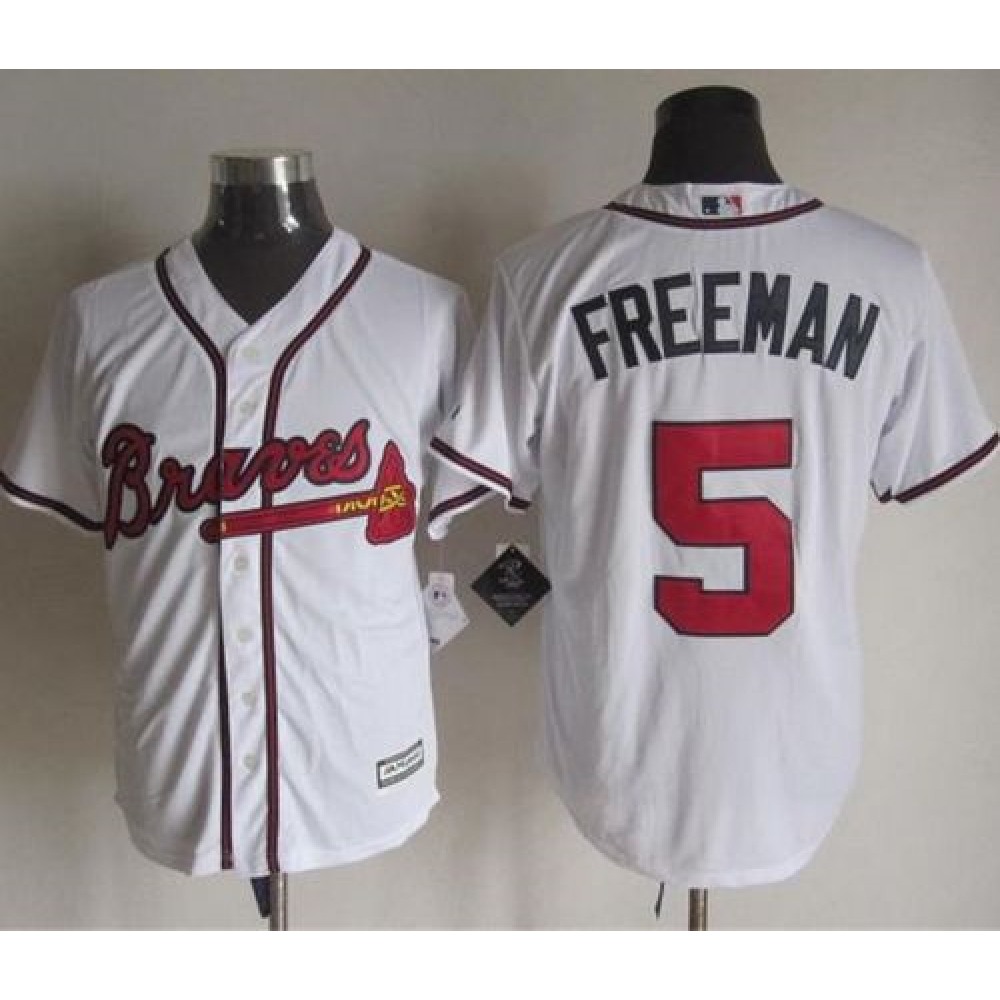 Braves #5 Freddie Freeman White New Cool Base Stitched MLB Jersey