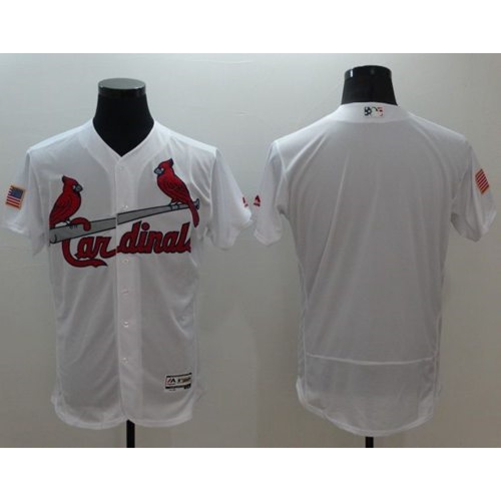 Cardinals Blank White Fashion Stars & Stripes Flexbase Authentic Stitched MLB Jersey