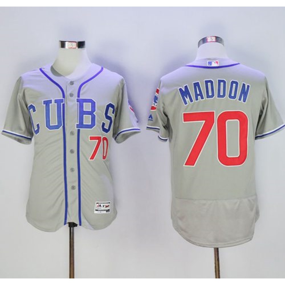 Cubs #70 Joe Maddon Grey Flexbase Authentic Collection Alternate Road Stitched MLB Jersey
