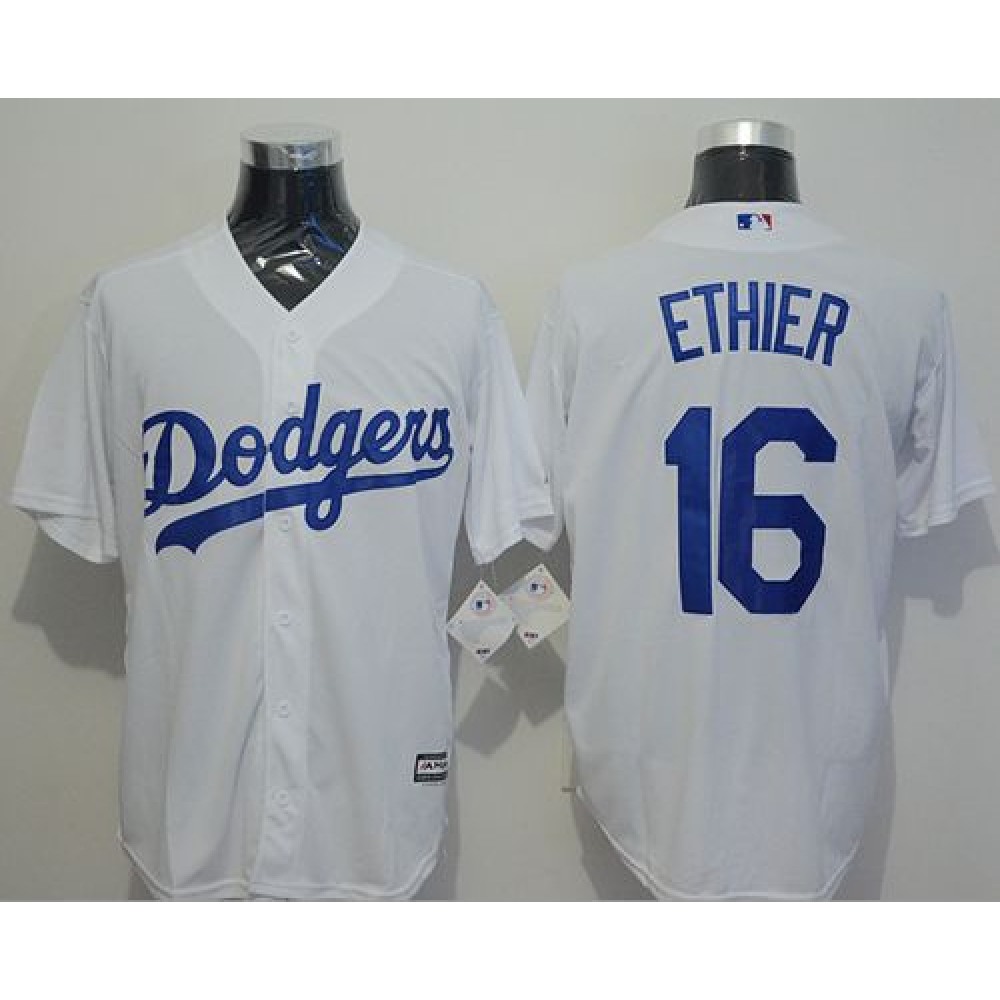 Dodgers #16 Andre Ethier White New Cool Base Stitched MLB Jersey