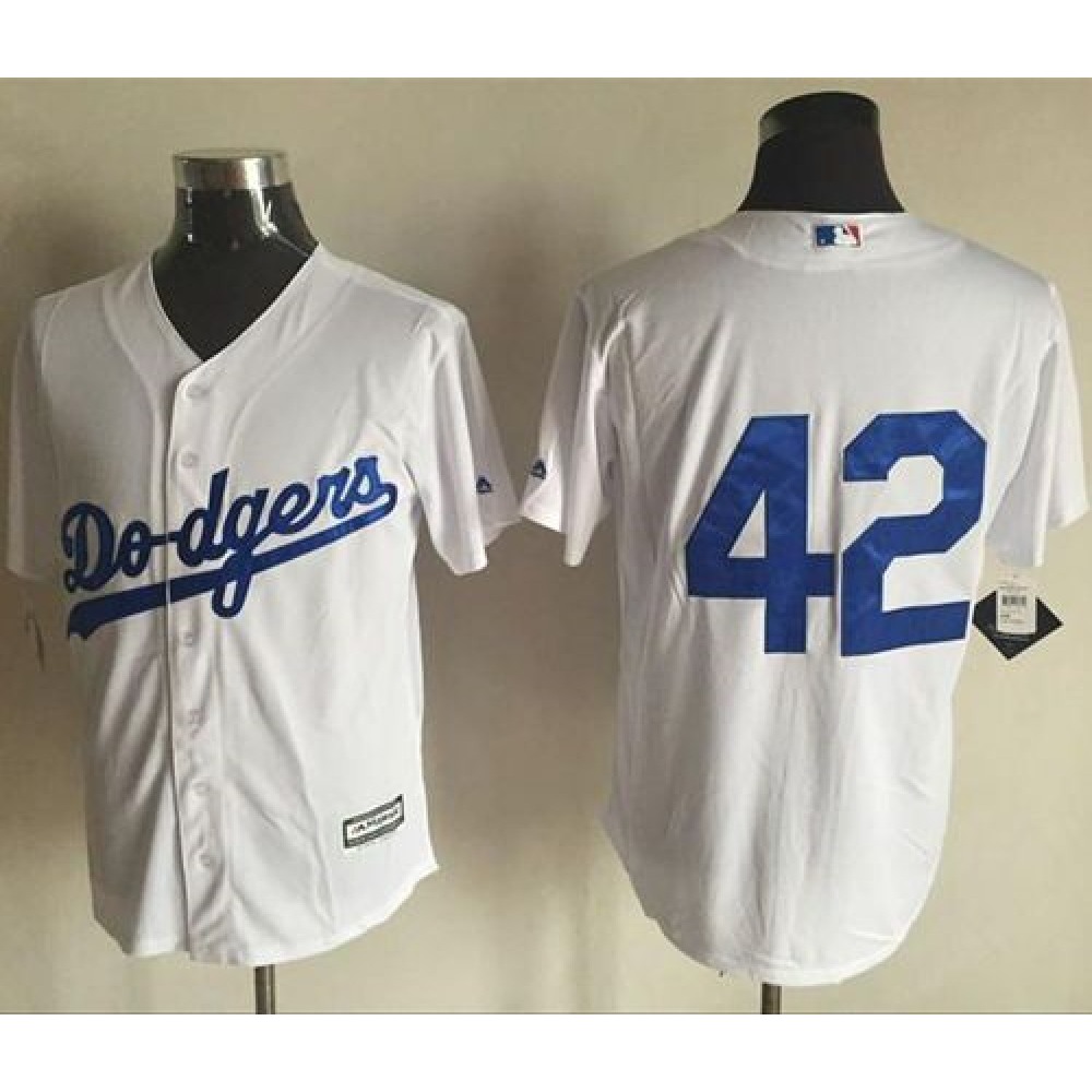 Dodgers #42 Jackie Robinson White New Cool Base Stitched MLB Jersey