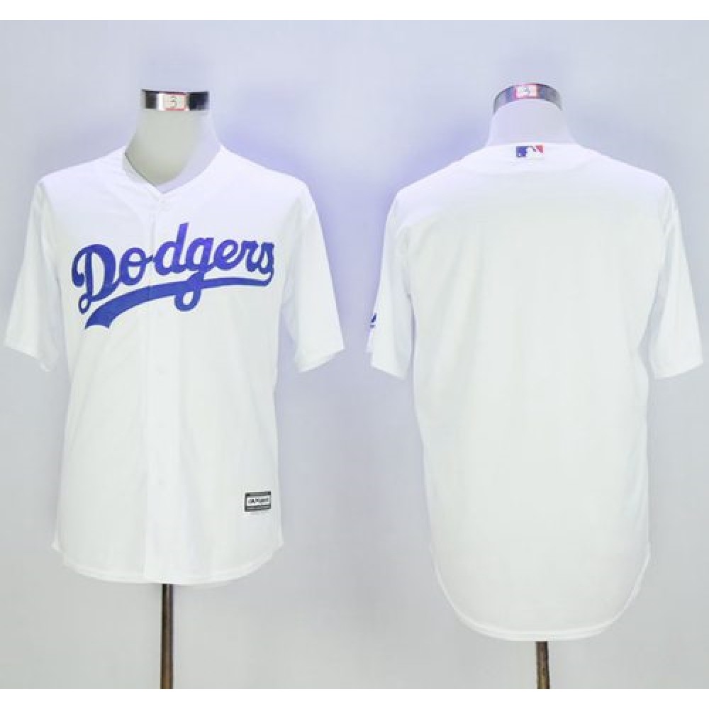 Dodgers Blank White New Cool Base Stitched MLB Jersey