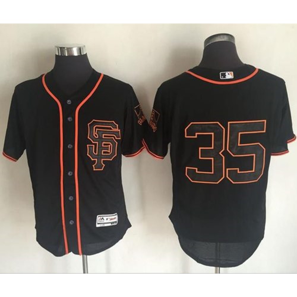 Giants #35 Brandon Crawford Black Flexbase Authentic Collection Alternate Stitched MLB Jersey