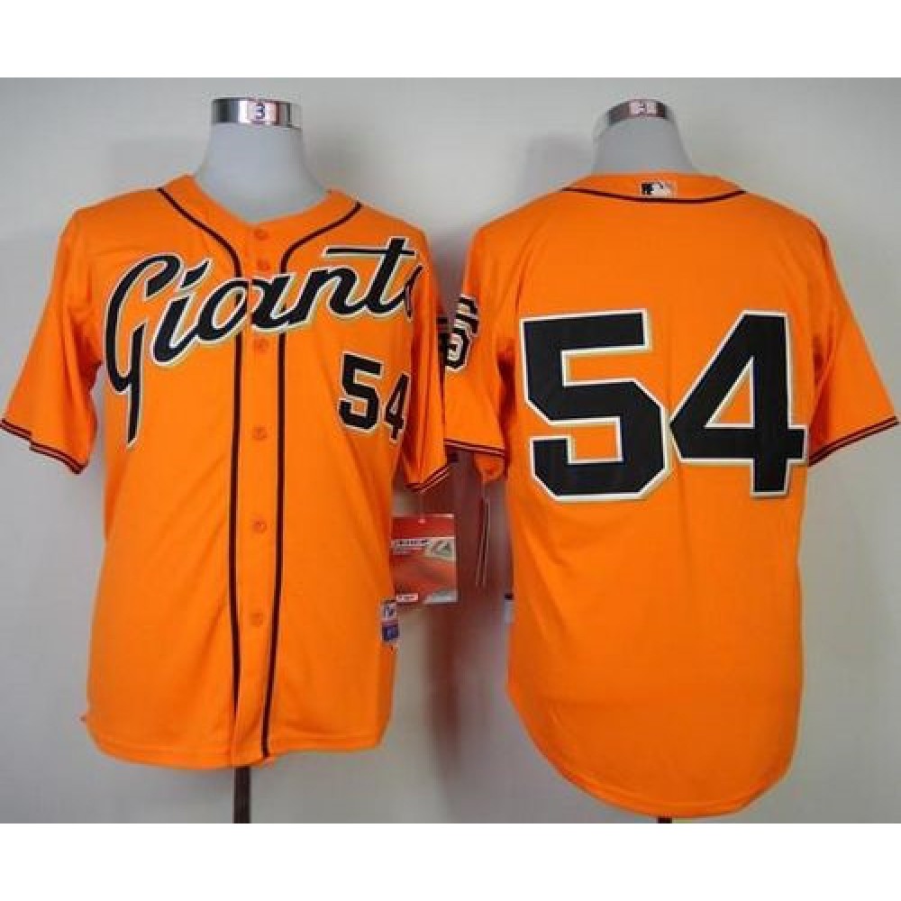 Giants #54 Sergio Romo Orange Cool Base Stitched MLB Jersey