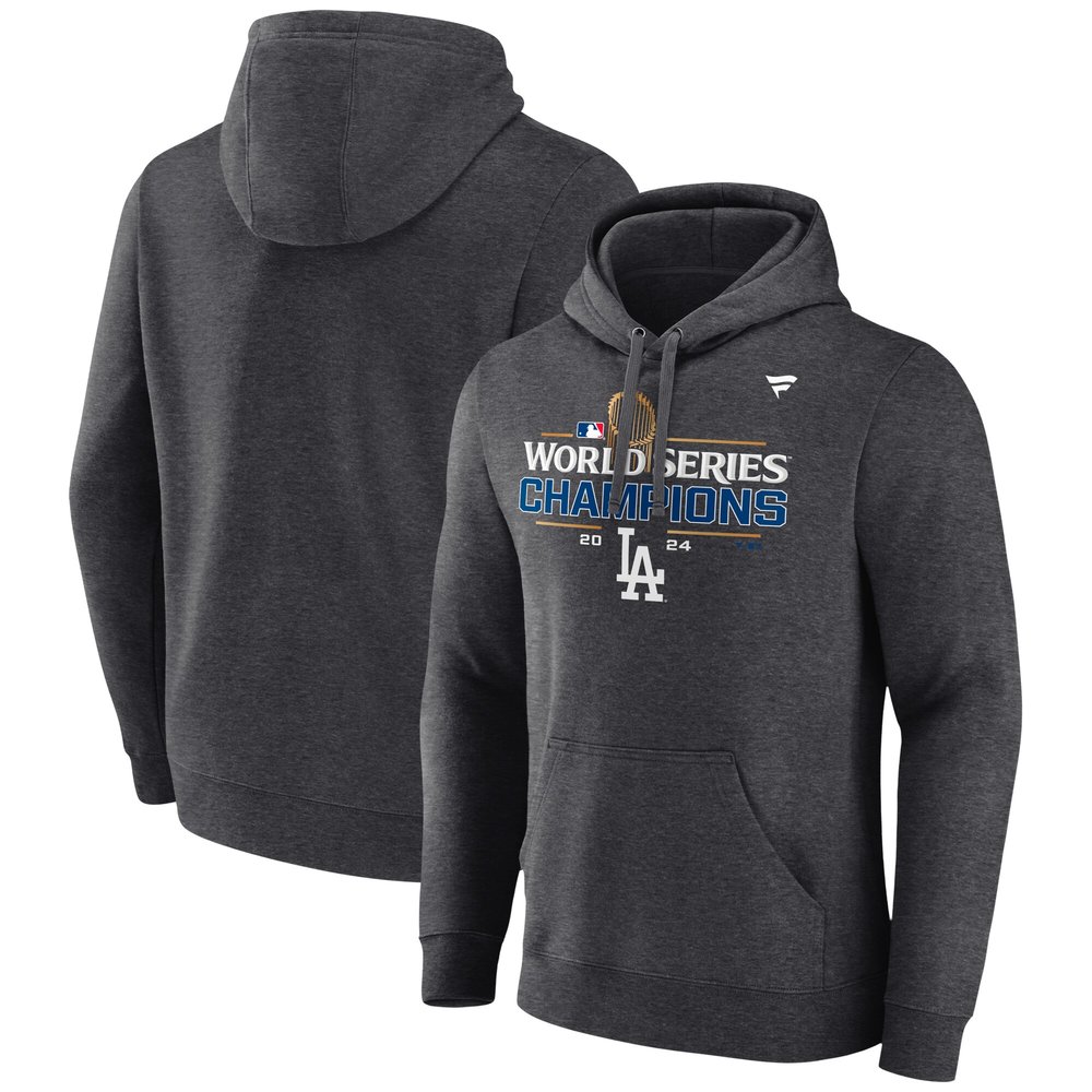 Men's Los Angeles Dodgers Charcoal 2024 World Series Champions Hoodie