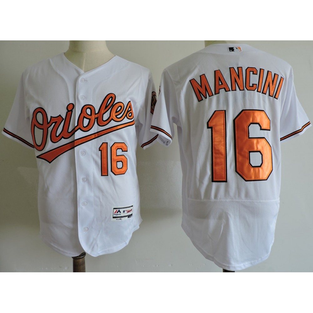 Men's Baltimore Orioles #16 Trey Mancini White Elite Stitched MLB Jersey