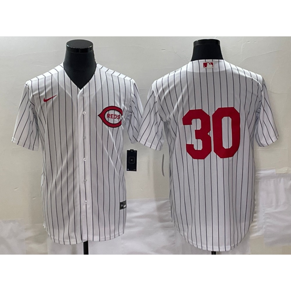 Men's Cincinnati Reds #30 Will Benson White Field of Dreams Stitched Baseball Jersey
