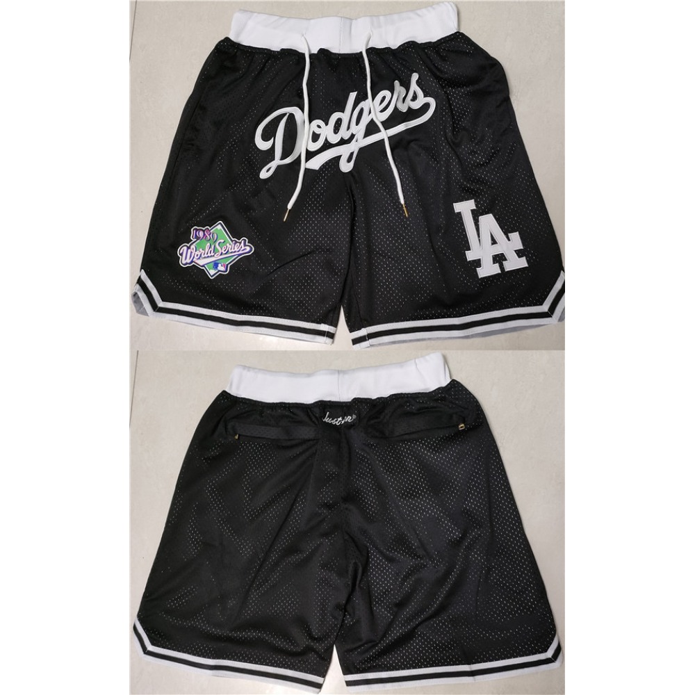 Men's Los Angeles Dodgers Black Shorts (Run Small)